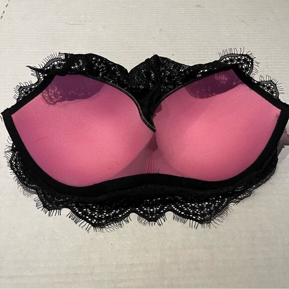 Pink High Neck Push up Bralette Black Small(AA-C) - Picture 5 of 9